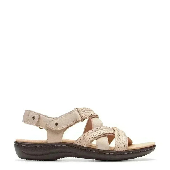 Clarks Collection Leather Sandals Laurieann Rena Tan Sand 11 - Picture 8 of 9